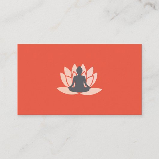 蓮の花の座り霜降り 名刺 (正面)