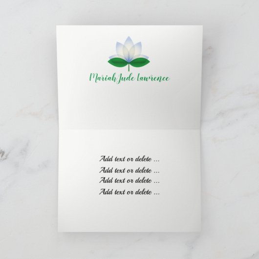 蓮の花の札 カード (内部)