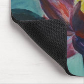 蓮の花の桃色の花 マウスパッド (コーナー)