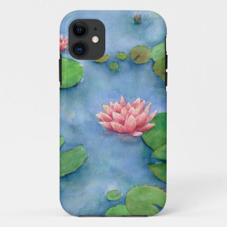 蓮の花の水色 iPhone 11 ケース