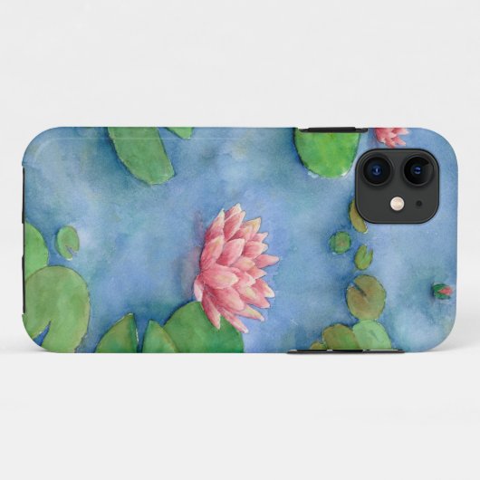 蓮の花の水色 Case-Mate iPhoneケース (裏面(横))