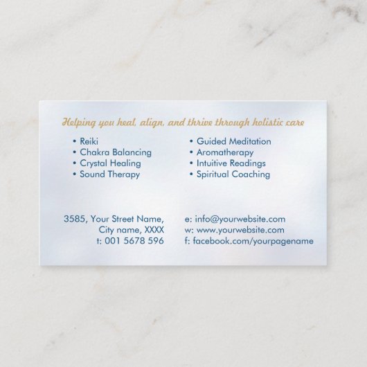 蓮の花の生命の種 名刺 (裏面)