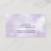 蓮の花の生命の花 – バイオレットパステル 名刺 (裏面)