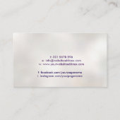 蓮の花の生命の花 – 水色 名刺 (裏面)