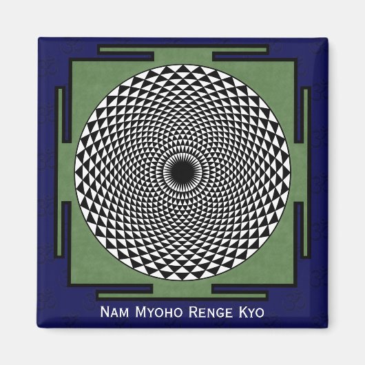 蓮の花の瞑想ホイール マグネット (正面)