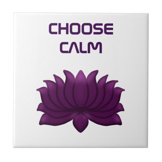 蓮の花の穏やかなデザイン タイル (正面)