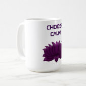 蓮の花の穏やかデザイン コーヒーマグカップ (正面左)