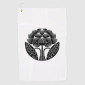 蓮の花の立ち ゴルフタオル (正面)