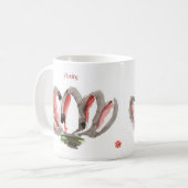蓮の花の純粋さデザインの陶器マグカップ コーヒーマグカップ (正面左)