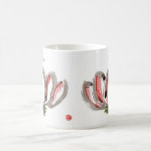 蓮の花の純粋さデザインの陶器マグカップ コーヒーマグカップ (中央)