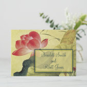 蓮の花の結婚式招待状 招待状 (スタンド正面)