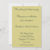 蓮の花の結婚式招待状 招待状 (裏面)