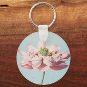 蓮の花の美しい光機械プリント キーホルダー (正面)