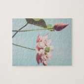 蓮の花の美しい光機械プリント ジグソーパズル (横)