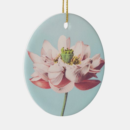 蓮の花の美しい光機械プリント セラミックオーナメント (右)