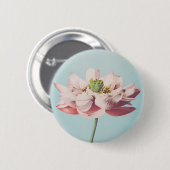 蓮の花の美しい光機械プリント 缶バッジ (正面&裏面)