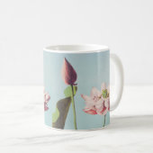 蓮の花の美しい写真製版プリント コーヒーマグカップ (正面右)