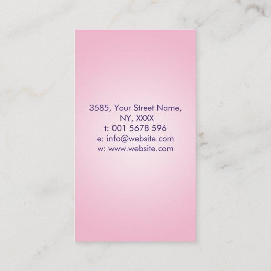 蓮の花の花の女神アンタハカラナ 名刺 (裏面)