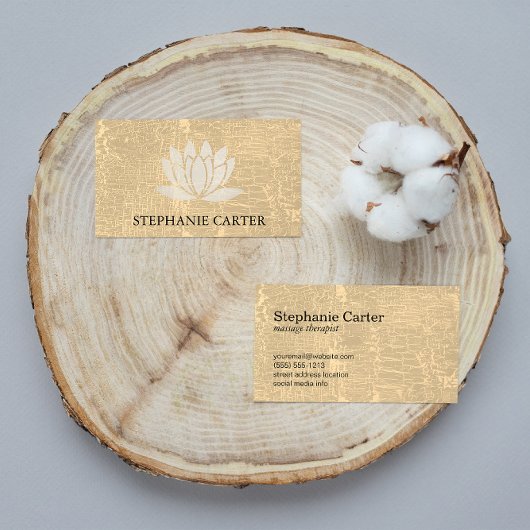 蓮の花の霜降り 名刺