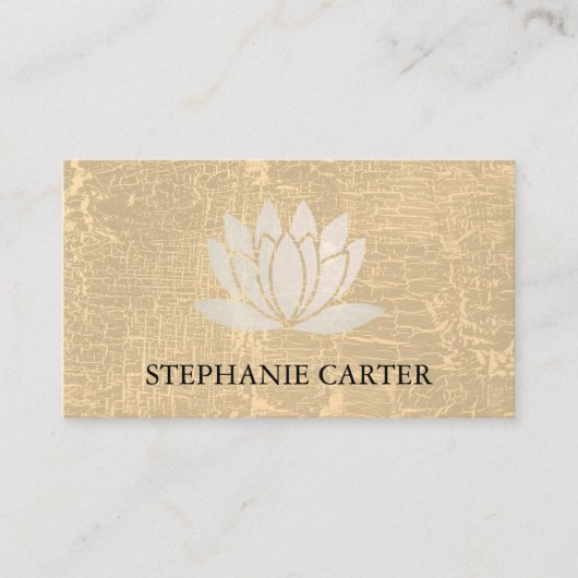 蓮の花の霜降り 名刺 (正面)