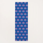 蓮の花の青ピンク両面 ヨガマット (裏面)