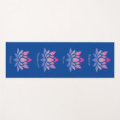 蓮の花の青ピンク両面 ヨガマット (正面(横))