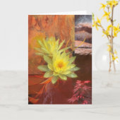 蓮の花は水の歌 カード (黄色い花)