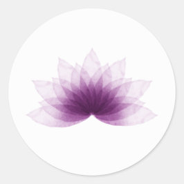 蓮の花は紫 ラウンドシール