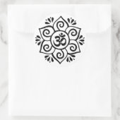 蓮の花びら曼荼羅のオム記号 ラウンドシール (バッグ)