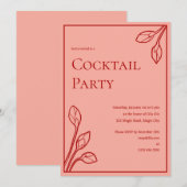 蓮の花びら パーソナライズ パーティー 招待状 (正面/裏面)