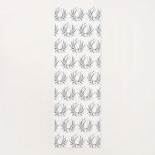 蓮の花をモチーフにした白ヨガマット ヨガマット (裏面)