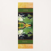 蓮の花を愛するカエルパーソナライズされた ヨガマット (正面)