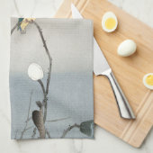 蓮の花を持つカワセミ – Ohara Koson - キッチンタオル (四つ折り)