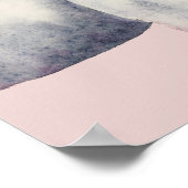 蓮の花を持つピットブル子犬絵画の ポスター (角)