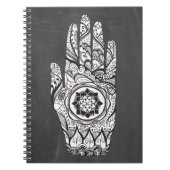 蓮の花を持つヘンナの手の入れ墨 ノートブック (正面)