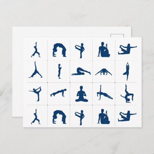 蓮の花を描く禅ヨガ|過去記事 ポストカード (正面/裏面)