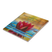 蓮の花を水に浸して禅をパーソナライズ タイル (側面)