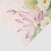 蓮の花を水色で落とす 薄葉紙 (詳細)