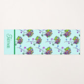 蓮の花カラフルをパーソナライズ ヨガマット (正面(横))