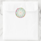 蓮の花ステッモノグラムのカー ラウンドシール (バッグ)