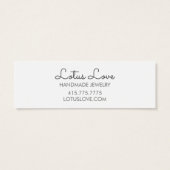 蓮の花ハングタグジュエリー服飾カード (裏面)