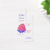 蓮の花ハングタグ サイズ表示カード (デスク)