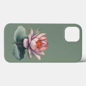 蓮の花ピンクの水色 Case-Mate iPhoneケース (裏面 (横))
