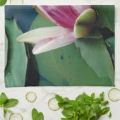 蓮の花フォトティータオル40.6 cm x 61 cm キッチンタオル (折り畳み)