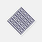 蓮の花フローラストライプ模様 スタンダードカクテルナプキン (角)