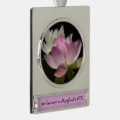 蓮の花ペアII シルバープレートバナーオーナメント (右)