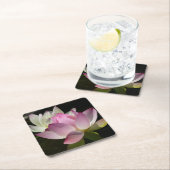 蓮の花ペアII スクエアペーパーコースター (インサイチュ)
