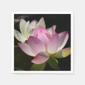 蓮の花ペアII スタンダードカクテルナプキン (正面)