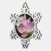 蓮の花ペアII スノーフレークピューターオーナメント (右)