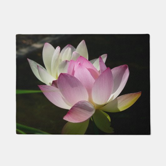 蓮の花ペアII ドアマット (正面)